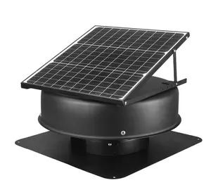 35W 12.5'' Solar panel powered industrial solar attic vent fan factory ventilation roof exhaust fan for metal building