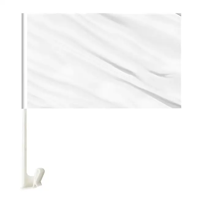 Mooie Prijs 12X18 Hoge Kwaliteit Blanco Vlag Inch Sublimatie Autoruit Dubbelzijdig Blanco Custom Auto Logo