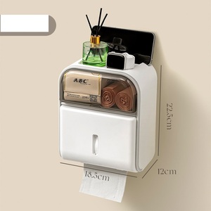 Toilet Tissue Box Wall Mounted Non Perforated <b>Roll</b> <b>Paper</b> Drawer Storage Box Household Bathroom Shelf - Product Image 1