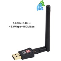 Adaptador USB WiFi Tp Link Mini RTL8811, Dongle Inalámbrico de 2.4/5GHz, Adaptador WiFi USB de 600Mbps con Antena Externa