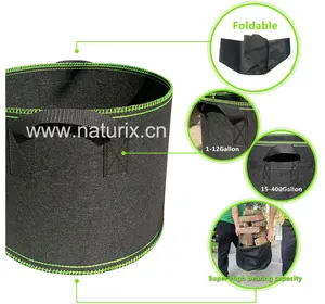 Zware Verdikte Geweven China Tuin Pot Beluchting Stof Nursery Tuinieren Potten Plant Grow Bag Met Versterkte Handgrepen