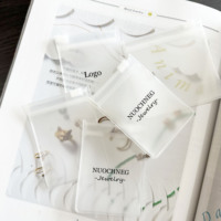 Transparente PVC-Kunststoff-Schmuckbeutel mit Reißverschluss und individuellem Logo, mattierte Schmucktaschen für Ring-Accessoires – Verpackung und Präsentation