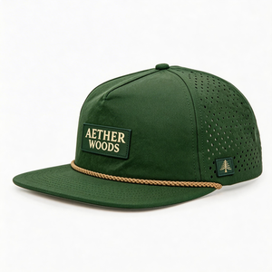 Casquette de golf vintage premium 5 panneaux Vecacap découpée au laser, perforée, respirante, imperméable, avec visière en corde, unisexe - Product Image 3