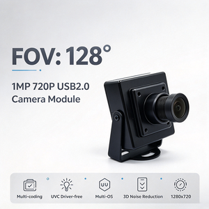 แอลแอลจีแคม 128 °   โมดูลกล้อง USB ความละเอียด 1MP 720P พร้อมเลนส์ 2.7 มม. F2.2 แบบเสียบใช้งานได้ทันที พร้อมโมดูลจดจำใบหน้า - Product Image 1