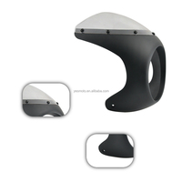 Vente directe d'usine, plusieurs couleurs disponibles - Phare de moto universel de 7 pouces, rétro, style Cafe Racer, avec pare-brise pour guidon