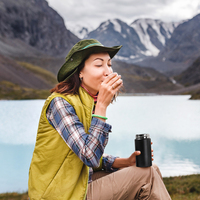 Bouteille isotherme à double paroi en acier inoxydable WEVI avec infuseur à thé, 280 ml/420 ml, sans BPA, design personnalisé, tasse de bureau, camping