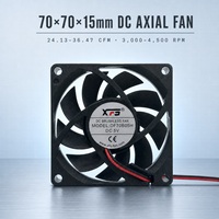 Ventilateur de refroidissement DC XFSFAN de haute qualité et à prix d'usine, 70*70*15mm, 7015, 5V, 12V, 24V, ventilateur axial DC à roulement à billes, autoportant