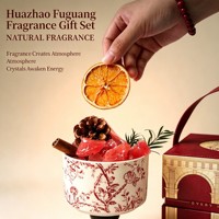Coffret Cadeau Diffuseur d'Arômes Orientaux Sans Flamme en Céramique avec Pierres de Cristal et Huiles Essentielles pour Décoration d'Intérieur - Vente en Gros