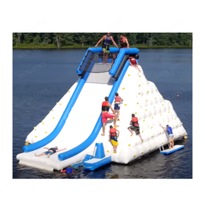 Equipo <span class=keywords><strong>de</strong></span> juego <span class=keywords><strong>de</strong></span> agua Iceberg <span class=keywords><strong>de</strong></span> montaña <span class=keywords><strong>de</strong></span> escalada flotante con tobogán Pared <span class=keywords><strong>de</strong></span> escalada en roca inflable para campamentos/Resorts/grupos - Product Image 1