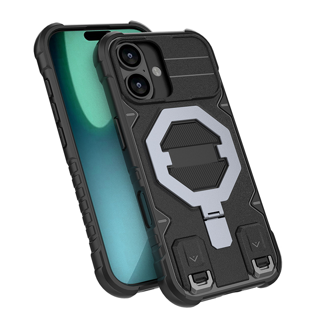 Bestselling Premium Customized Anti-Shock Phone Case with Magnetic Wireless Charging Metal Ring for iPhone 17 16 15 14 Pro Max
