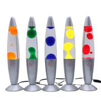 Lámpara de Lava con Cera, Sensorial Visual, LED Mini, ABS Moderno, Cuadrada, con Brillantina, Luz Nocturna Colorida, Funciona con Pilas, para el Hogar y el Dormitorio