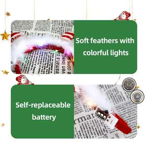 عيد الميلاد للأطفال قرون عيد الميلاد مع أضواء ليد لطيف-قبعة سانتا عقال - Product Image 5