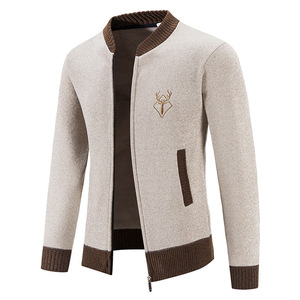 2025 Op Maat Gemaakt Kasjmier Vest Heren Slanke Fit Fleece Gevoerde Katoenen Gebreid Mannenjack Kersttrui - Product Image 3