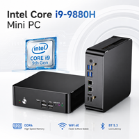 OEM ODM Intel Core I9-9880H Mini PC 8 Core untuk Bisnis dan Pekerjaan Kantor, Komputer Pribadi Mini dengan USB 3.0 dan USB 2.0