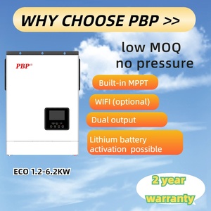 Biến tần lai ghép năng lượng mặt trời PBP sử dụng gia đình 1.2kw <span class=keywords><strong>3kw</strong></span> 5kw 6kw một pha 12V, hai đầu ra, tích hợp một bộ MPPT - Product Image 2
