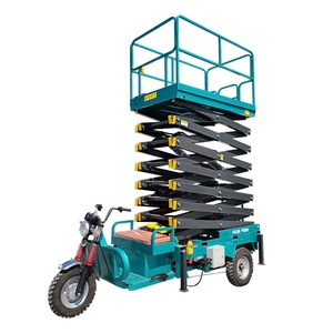 tricycle lifting platform hydraulic mobile scissor type climbing empty work vehicle small lift ladder - Product Image 5
