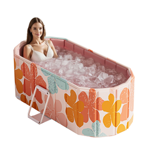 Vanace Logo Customization Oval Portable Folding Outdoor Cold Plunge Ice <b>Bath</b> Tub for Athletes Fitness Sale - Product Image 2