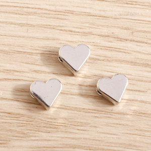 PH <span class=keywords><strong>PandaHall</strong></span> 60 piezas de cuentas espaciadoras de aleación de cobre chapadas en oro de 14K con forma de corazón, 6x7mm, dijes sueltos para collar, pulsera, pendientes, boda - Product Image 5