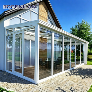 Solárium Prefabricado Independiente Rogenilan para Exteriores, Insonorizado, con Techo Plano de Aluminio y Triple Acristalamiento para Casas - Product Image 5