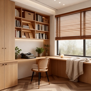 Libreria Moderna Premium con Ripiani Aperti in Legno Chiaro per Soggiorno, Studio, Ufficio - Soluzione Salvaspazio Ecologica - Product Image 3