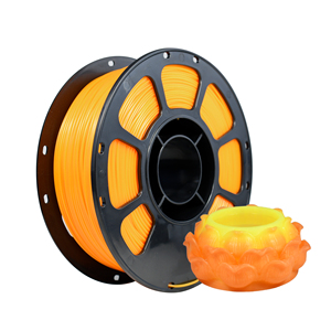 Filament PLA+ IBOSS à changement de couleur en fonction de la température, 1,75 mm, changement de couleur orange à jaune, filament d'imprimante 3D PLA+ pour imprimantes 3D FDM - Product Image 1