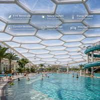 Système de toiture en membrane PTFE sur mesure, structure transparente et légère, auvent pour stade, aéroport, centre commercial, parc, entrepôt, hôtel