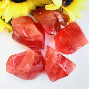 Wholesale Natural Crystal Rough Stone Raw Red Smelting Quartz For Healing