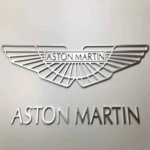 Özel Logo 3D mektup işareti paslanmaz çelik Metal Logo harfler duvar için Metal harfler