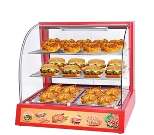 柜台顶部热食品展示取暖器/电动设备商用/玻璃食品加热器取暖器展示