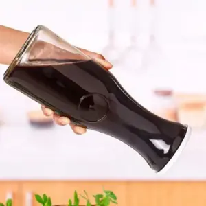 Botella de vidrio transparente de gran calibre 1L con tapa para bote de vidrio para bebidas para beber leche - Product Image 4