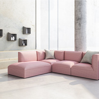 Ensemble de canapés en tissu, style moderne minimaliste, canapé d'angle modulaire pour hôtels, appartements, entreprises et salles d'accueil