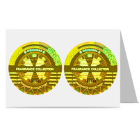 Autocollants personnalisés imperméables à motif holographique laser Coupe d'Europe, étiquettes en papier holographique à estamper