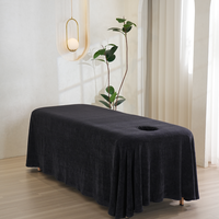 Couverture de Table de Massage noire 230x120cm Couvre-lit en cire réutilisable pour esthéticienne Nappes de haute qualité pour drap de Table rectangulaire
