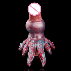 <b>Silicone</b> open-end Penis Sleeve with tentacle texture sex grinder for Clitoral friction fantasy knot penis enlarger for couples - Product Image 4