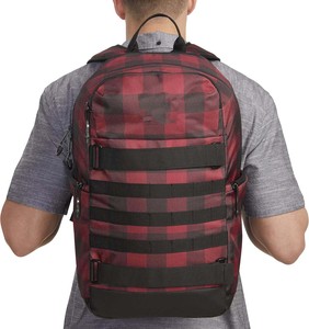Muestra gratis Bolsa de monopatín Hombres Mujeres Camuflaje Nylon Marca Tide Street Skateboard Mochila Doble Correa Skater Bolsa multiusos - Product Image 3