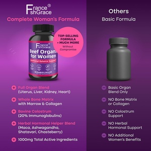 อาหารเสริมออร์แกนเนอร์วัตถุจากเนื้อวัวสำหรับผู้หญิง สูตรใหม่ พร้อมสมุนไพรเสริมฮอร์โมน 60 แคปซูล - Product Image 4