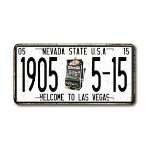 Plaque d'immatriculation de <span class=keywords><strong>voiture</strong></span> en métal Antique, plaque en étain en métal, <span class=keywords><strong>autocollant</strong></span> mural plaque de <span class=keywords><strong>voiture</strong></span> américaine, panneau en étain Vintage, décoration murale de fête ou de <span class=keywords><strong>Pub</strong></span> - Product Image 1