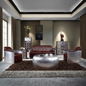 Ghế thư giãn kiểu nhà xưởng công nghiệp, phong cách retro, kiểu phi công, ghế sofa phòng khách bằng da cổ điển, ghế phi công - Product Image 4