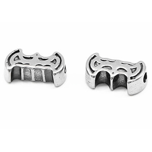 Yunnique – perles d'espacement en forme de chauve-souris en acier inoxydable, pour la fabrication de bracelets, perles irrégulières en vrac, accessoires de bijoux GZY-316-105 - Product Image 3