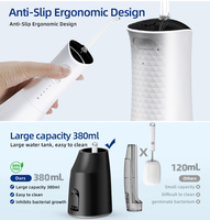 Hydropulseur sans fil 360 ml, étanche IPX7, irrigateur buccal, nettoyage des dents, jet dentaire, nettoyeur de dents, type de charge Type-C