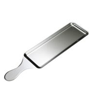 Assiette rectangulaire en acier inoxydable de style coréen, écologique, durable, à motif uni, pour restaurant/cantine/usage domestique