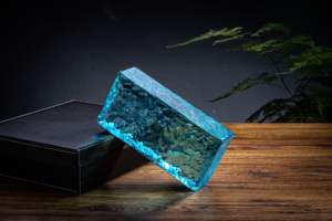 50*100*200mm クリアカラー 鋳造ソリッドガラスブリック 装飾用ホットメルト バブルクリスタルガラスブロック - Product Image 2