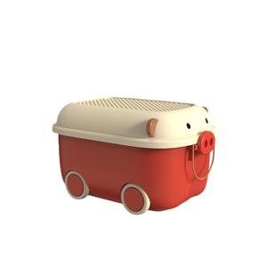 Boîte de rangement pour jouets d'enfants en forme de cochon mignon, en plastique, avec couvercle et poignée, vente en gros - Product Image 4