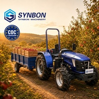 Traktor Mini Pertanian 4WD 75HP Mesin Diesel dengan Penggerak Gigi CE COC Roda untuk Penggunaan Pertanian Kebun & Kebun Anggur