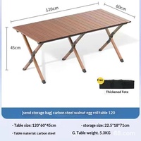 Tables carrées portables pour camping en plein air, tables pliantes longues pour camping en voiture, fournies par le fabricant