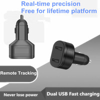Mini traceur GPS GPRS 4G pour allume-cigare, chargeur de voiture double USB, localisateur en temps réel, dispositif Plug-n-Play pour véhicule, gestion de flotte automobile