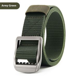 חגורת קנבס טקטית חדשה לגברים אבזם סגסוגת אבזם D-ring ספורטיבי סִגְנוֹן חומר פוליאסטר אריגת בד חיצוני 3.8CM - Product Image 6