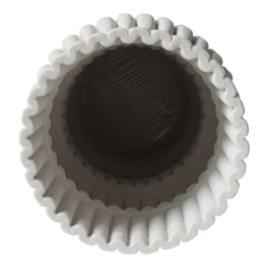 Vaso Cilindrico in Ceramica 3D Texturizzato, Vaso Scultoreo Verticale a Più Livelli per Soggiorno e Arredamento Casa - Product Image 3