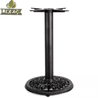 Base de table à manger en fonte robuste à 4 pieds, hauteur 450 mm - 720 mm, personnalisable, thermolaquée pour café, restaurant, mobilier d'extérieur