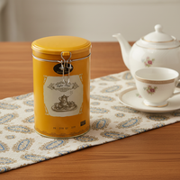 Nouveau Offre Spéciale personnalisé articulé rond hermétique boîte en fer blanc conteneur pour thé café chocolat paquet avec couvercle en plastique
